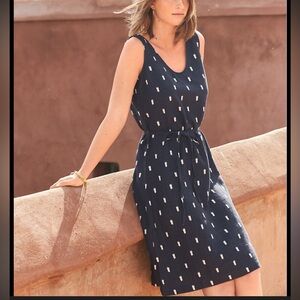 Garnet Hill 100% Linen Essential Tank Dress